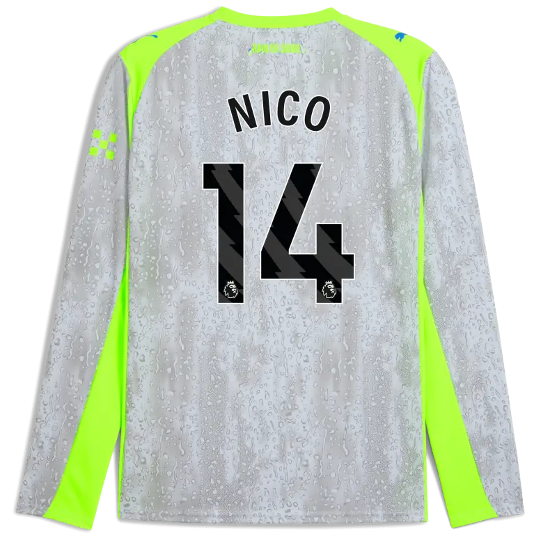 Explore Manchester City manchester-city-third-jersey-202526-long-sleeve-with-nico-14-printing-701237143-nico-blue-premierleague Jerseys - ManchesterCityshirt.co.uk