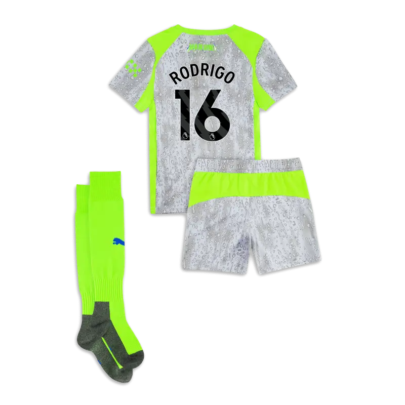 Explore Manchester City manchester-city-third-mini-kit-202526-with-rodrigo-16-printing-701237147-rodrigo-blue-premierleague Jerseys - ManchesterCityshirt.co.uk