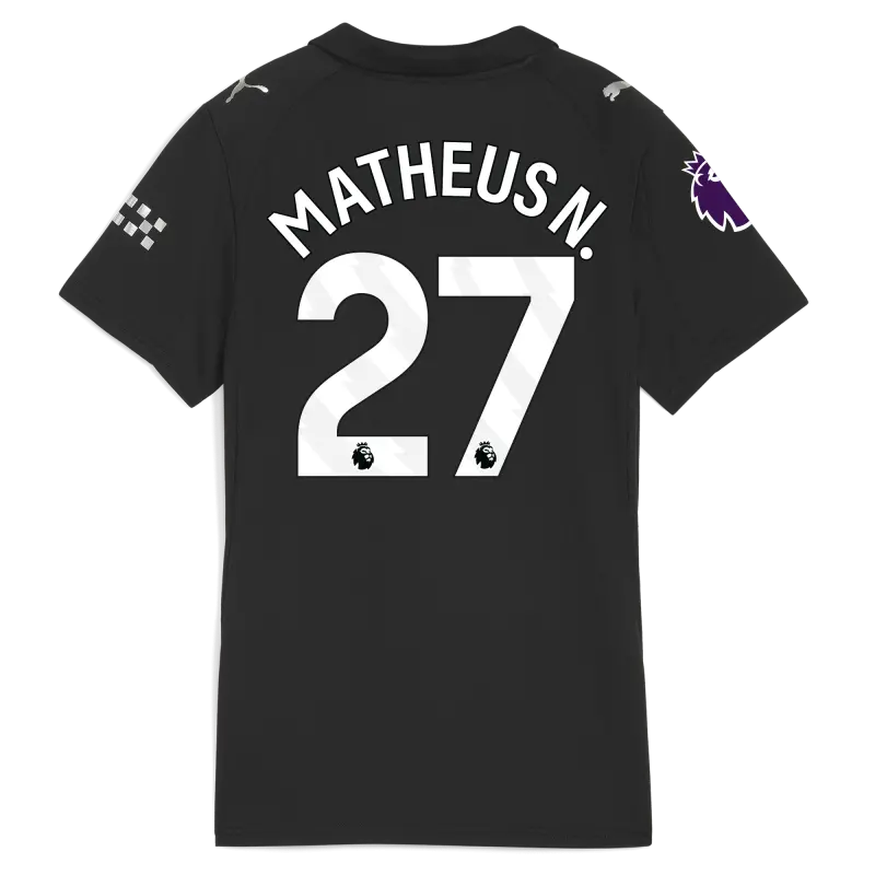 Explore Manchester City womens-manchester-city-premier-league-away-jersey-202526-with-matheus-n-27-print-701237137-matheusn-premier-league Jerseys - ManchesterCityshirt.co.uk