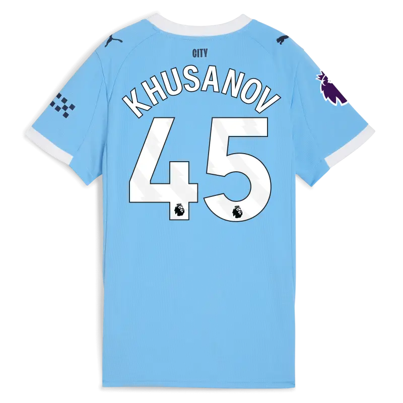 Explore Manchester City womens-manchester-city-premier-league-home-jersey-202526-with-khusanov-45-printi-701237130-khusanov-premier-league Jerseys - ManchesterCityshirt.co.uk