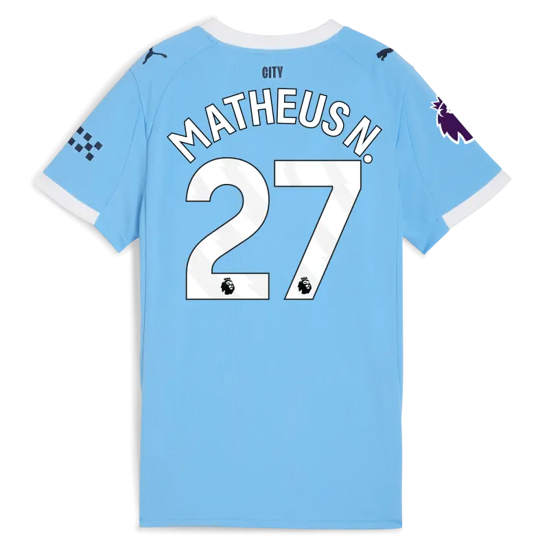 Explore Manchester City womens-manchester-city-premier-league-home-jersey-202526-with-matheus-n-27-print-701237130-matheusn-premier-league Jerseys - ManchesterCityshirt.co.uk